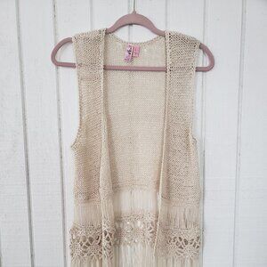 Dolled Up Crochet Vest - Large